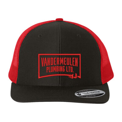 Snapback Trucker Hat (Black/Red) Thumbnail