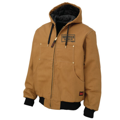 Duck Hooded Bomber Jacket (Brown) Thumbnail